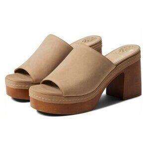 Vince Camuto Mayaly Suede Platform Chunky Heel Sandal Good Condition - 8 (38.5)
